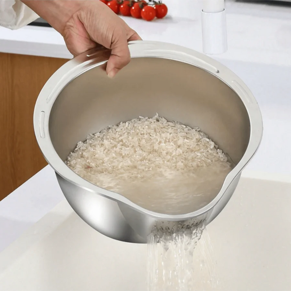 QuickClean Stainless Kitchen Strainer Bowl